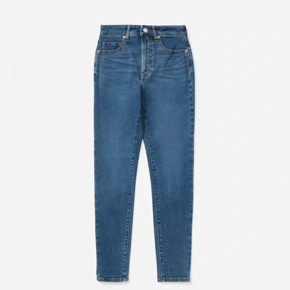 Everlane the curvy authentic stretch high rise skinny jeans, EUC, 26 crop - Picture 3 of 8